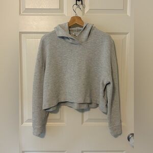 Athleta women’s Gray Cropped Hoodie size M